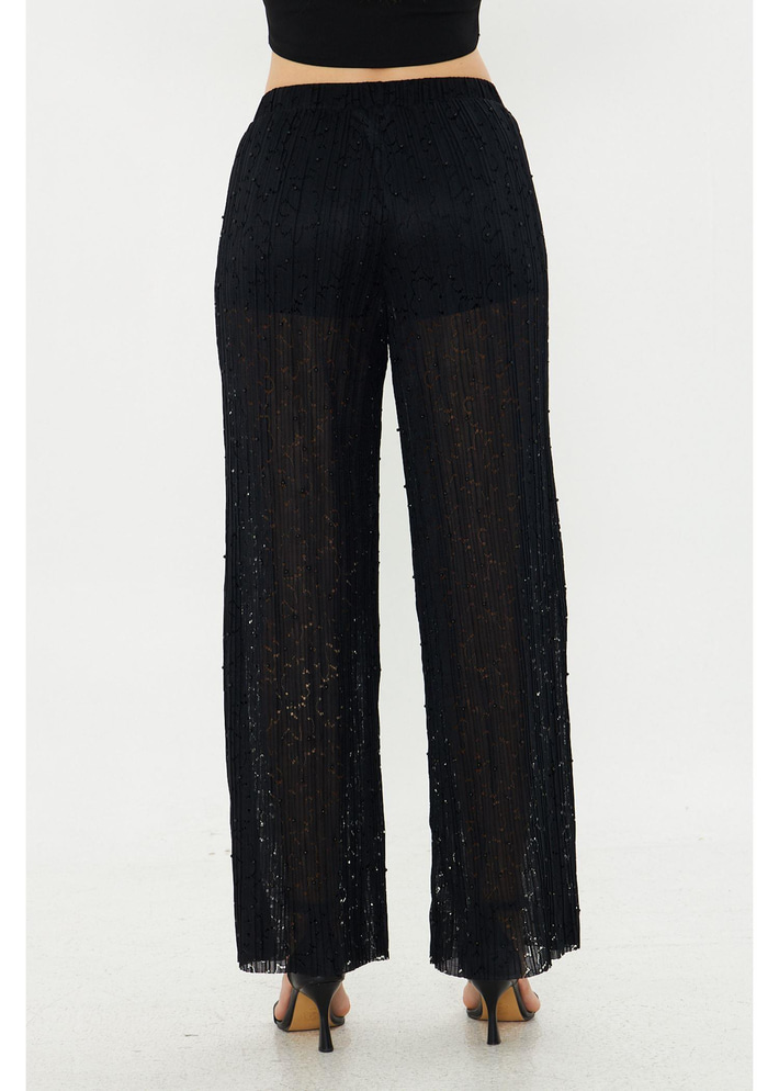 Taş İşlemeli Örme Pantolon 