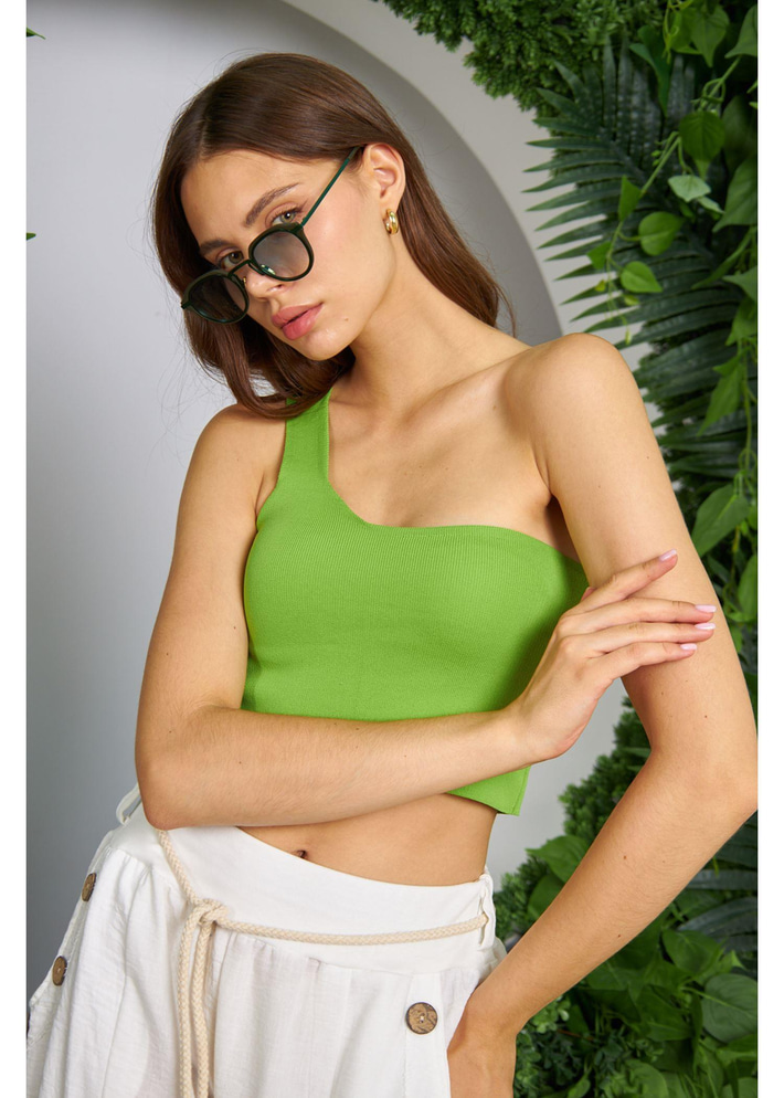 Tek Omuz Crop Top