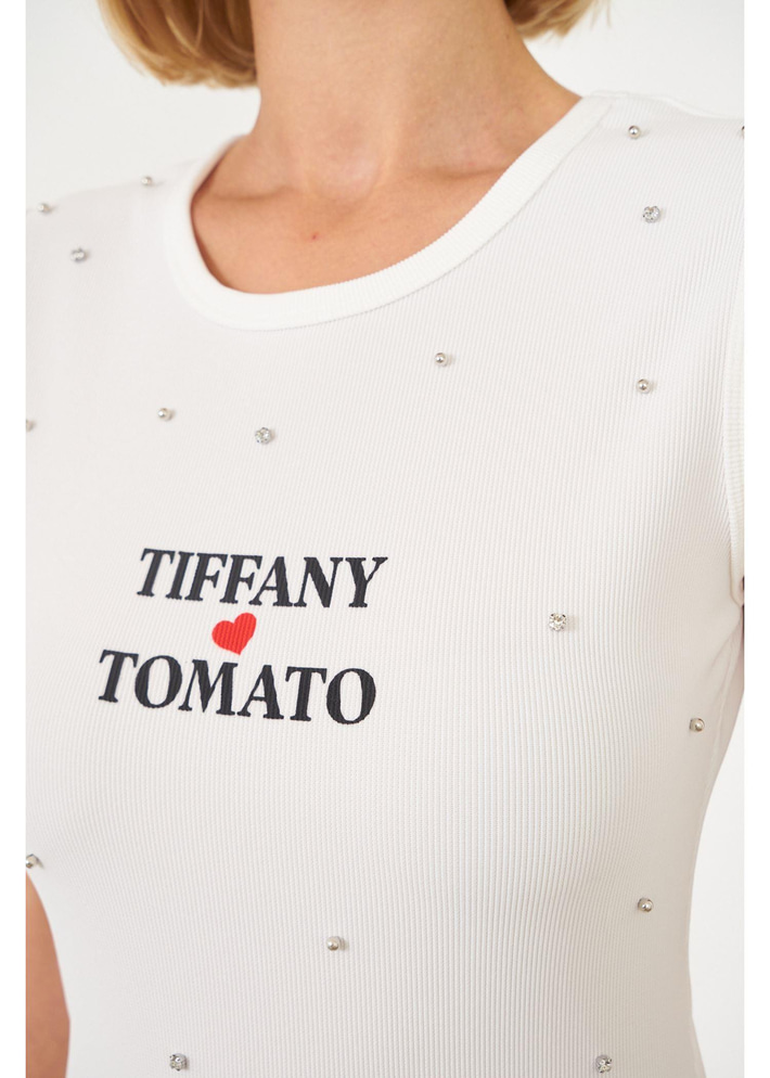 Tiffany Tomato Sıfır Kol Elbise
