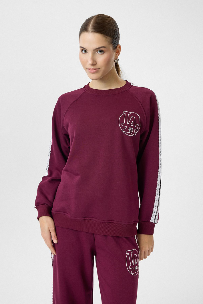 Brode Şeritli Sweatshirt