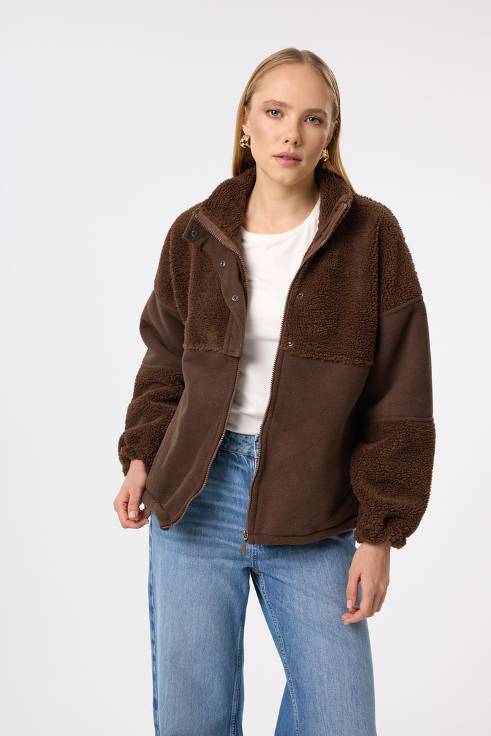 Polarlı Peluş Mont