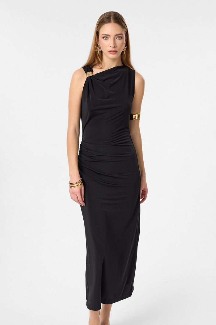 Toka Detaylı Sandy Elbise