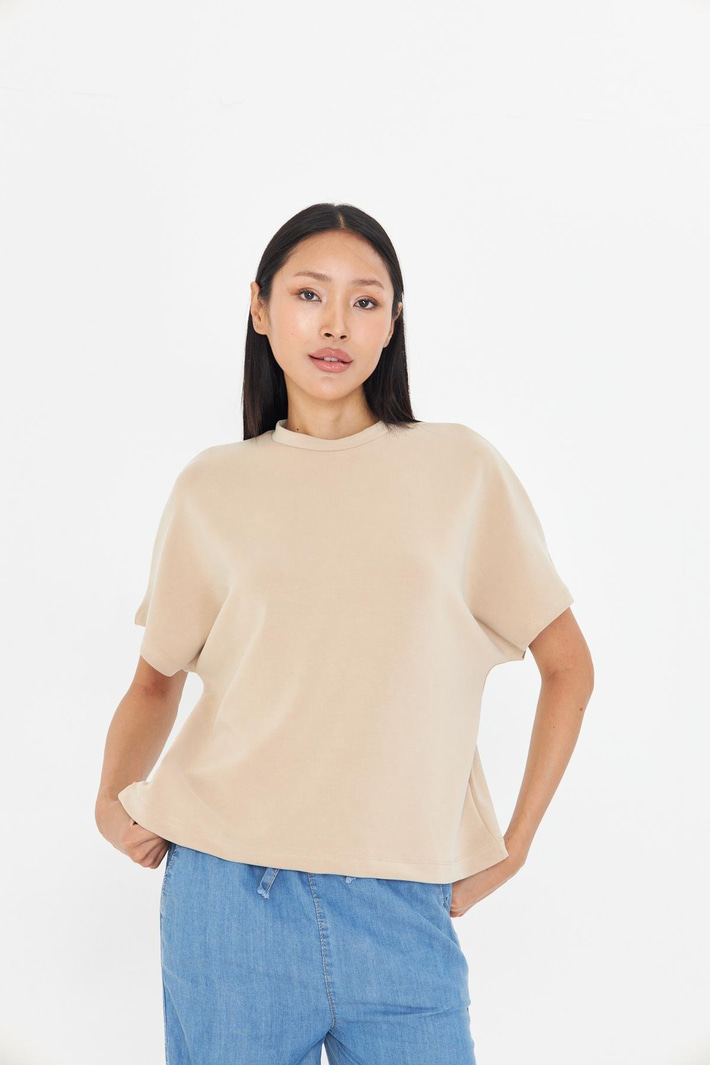 Düşük Omuz Modal T-Shirt