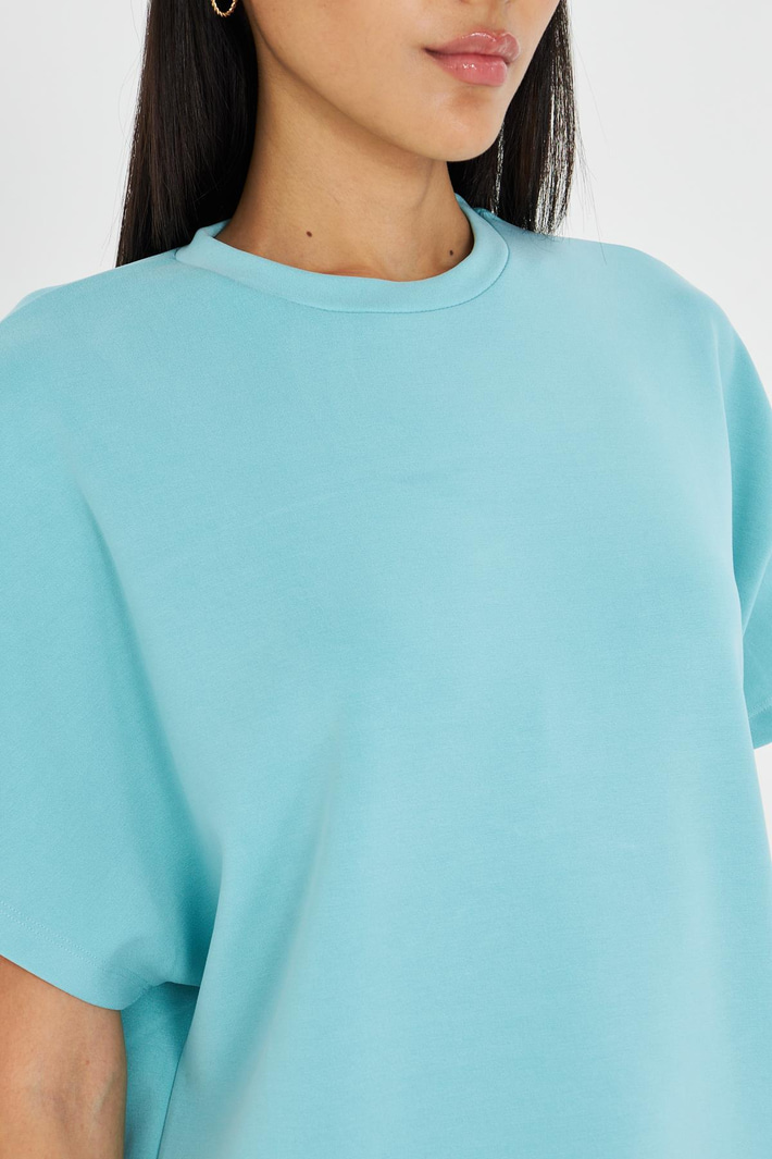 Düşük Omuz Modal T-shirt