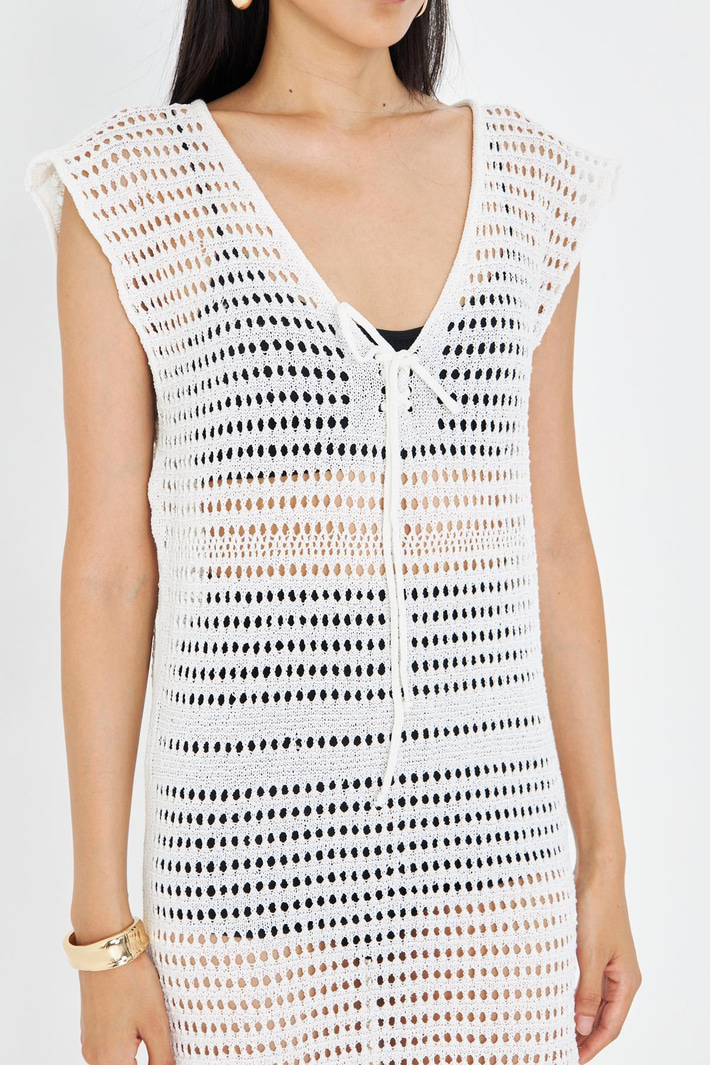 V Yaka Ajurlu Elbise