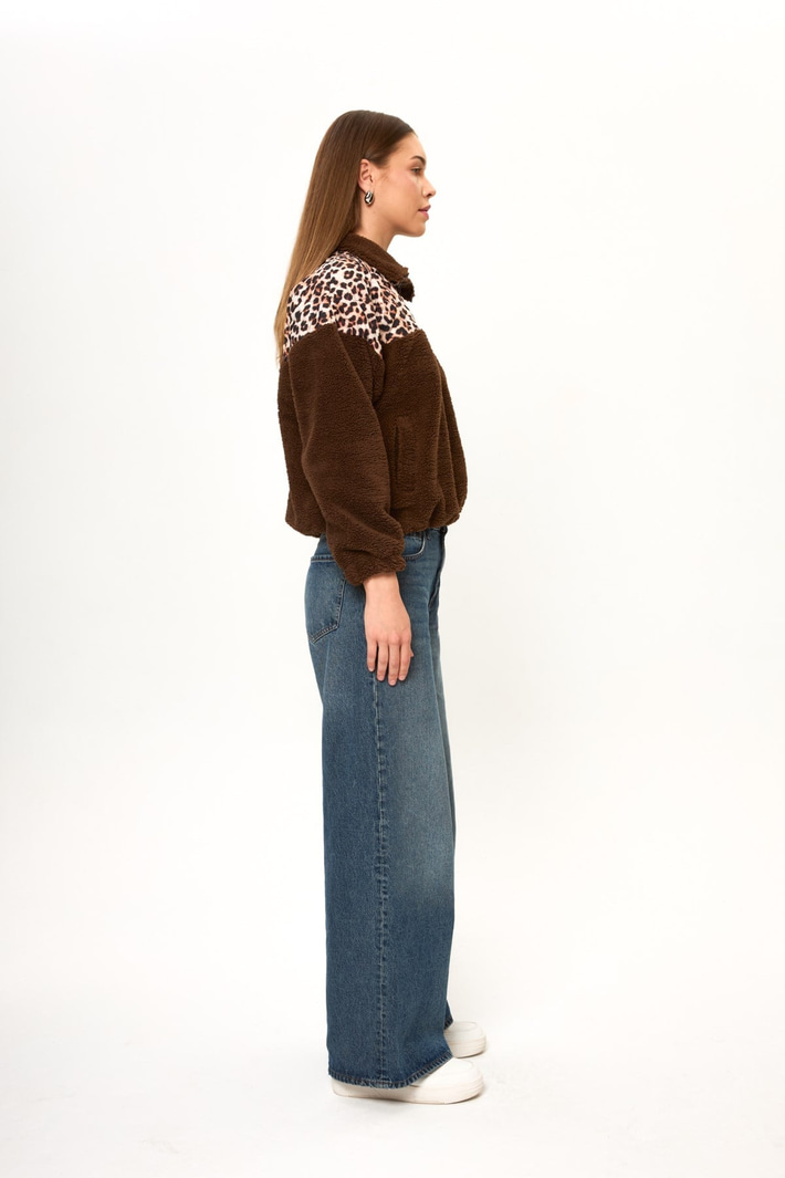 Yarım Fermuarlı Kapitoneli Sweatshirt