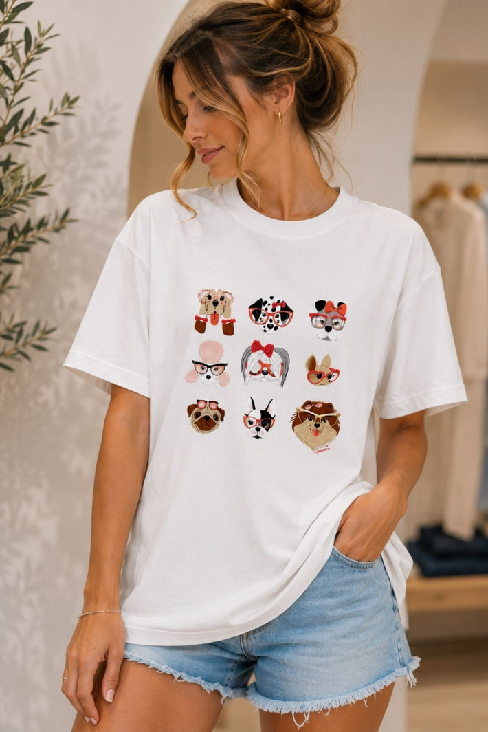 Köpek Baskılı Tişört