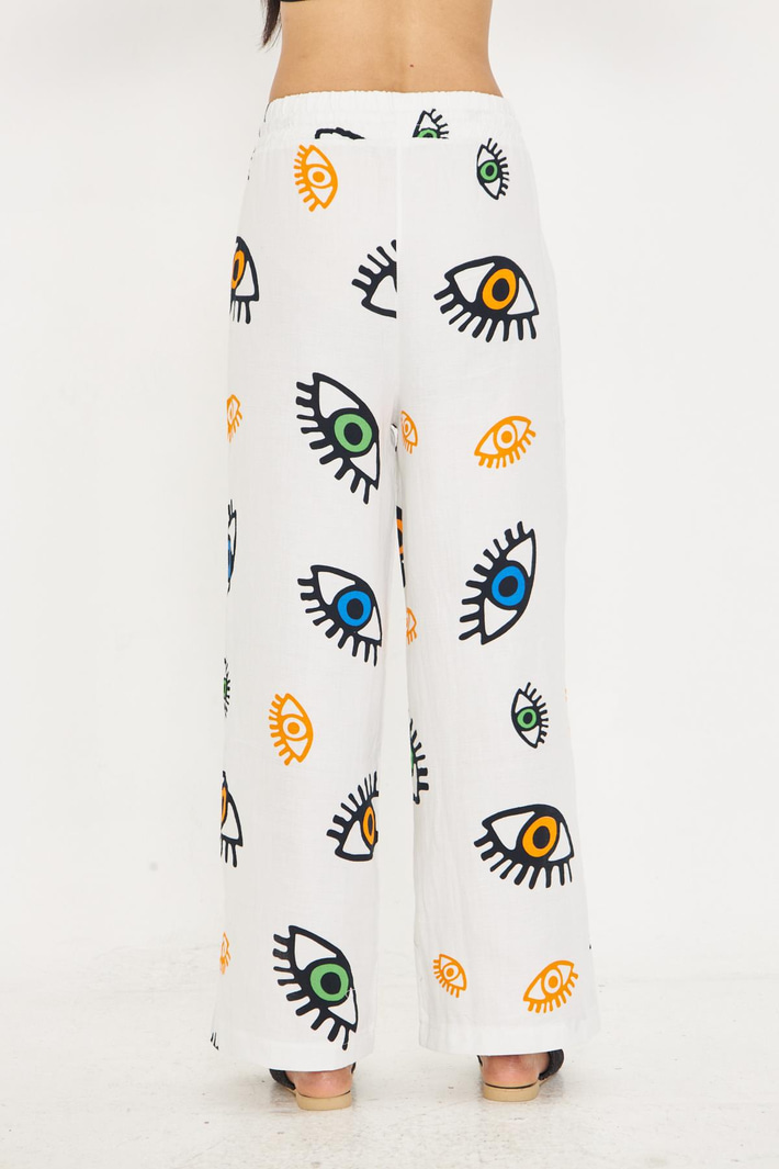 Göz Baskılı Müslin Pantolon