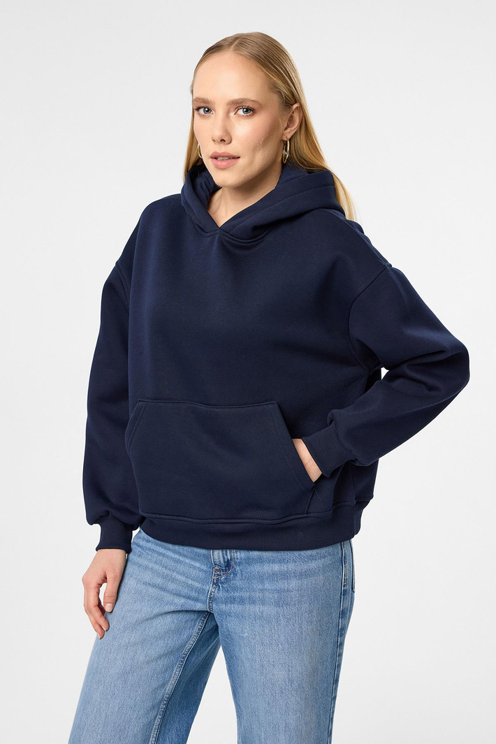 Kapüşonlu Crop Sweatshirt