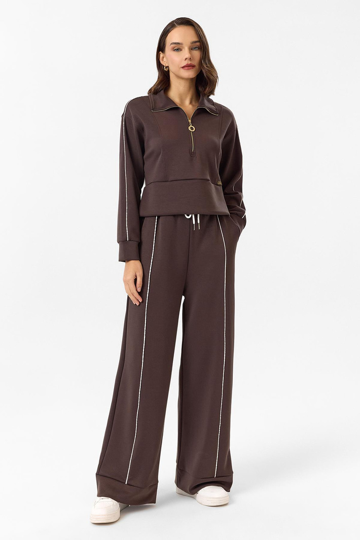 Yarım Fermuarlı Modal Sweatshirt