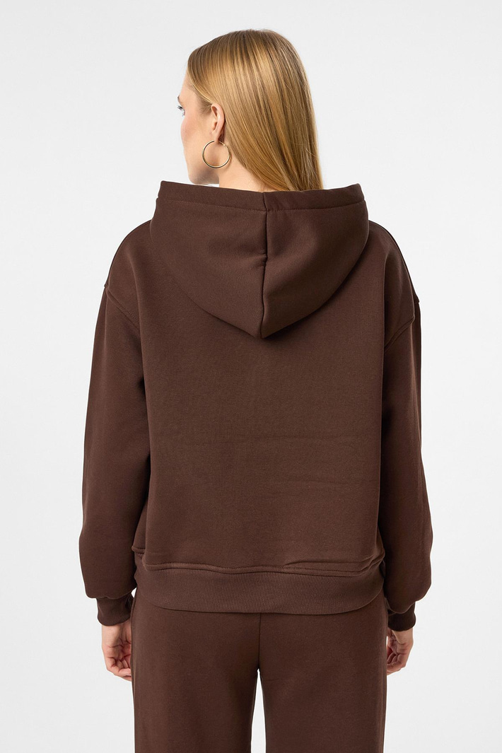 Kapüşonlu Crop Sweatshirt