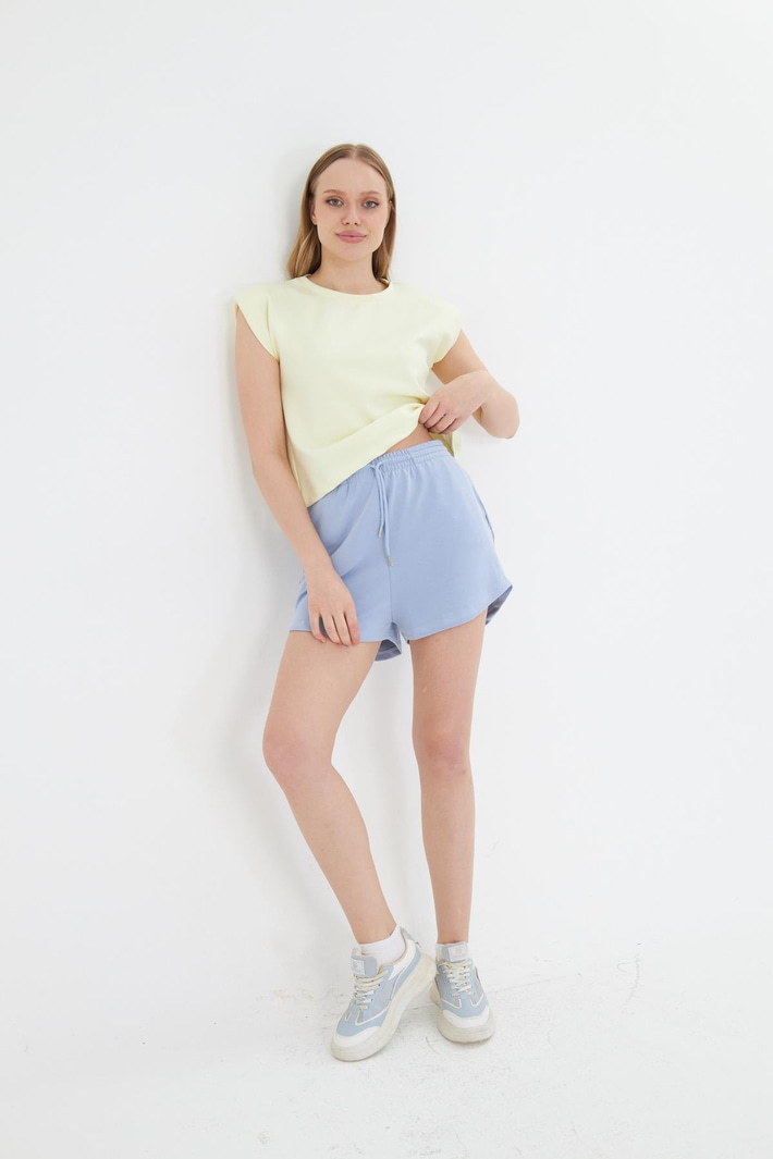 Sıfır Yaka Kolsuz Vatkalı Modal Crop 