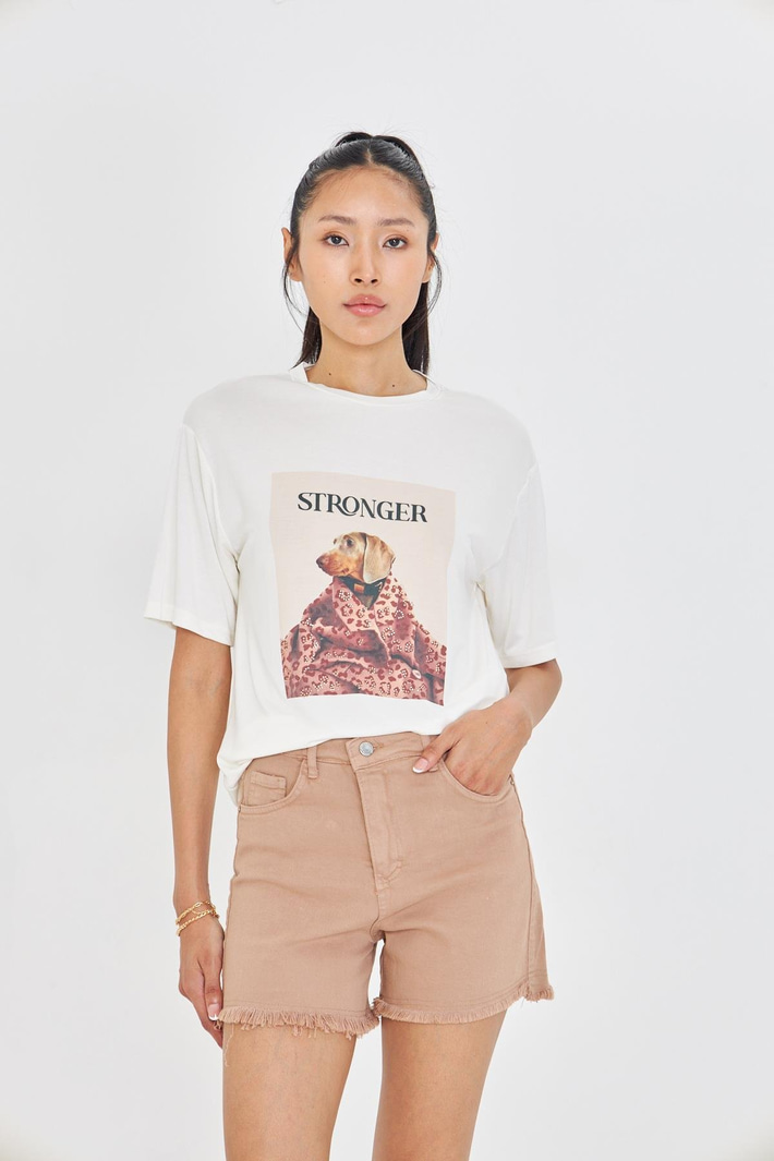 Stronger  Baskılı T-Shirt