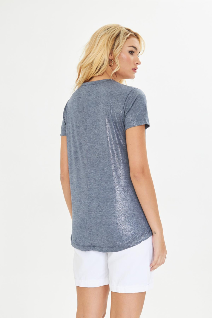 V Yaka Simli T-Shirt