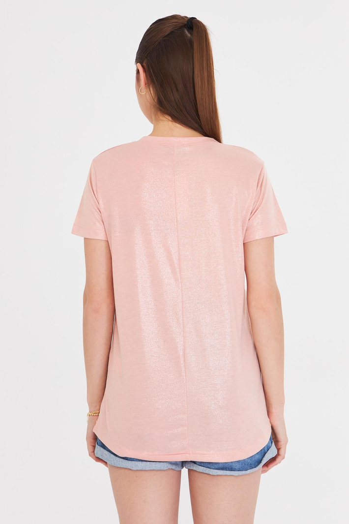 V Yaka Simli T-Shirt