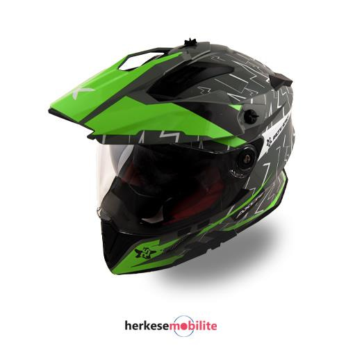 AXOR X-CROSS FLASH DUAL VISOR - COOL GREY GREEN / CGG- Extra Large (7501 5402 6200)