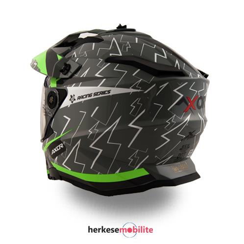 AXOR X-CROSS FLASH DUAL VISOR - COOL GREY GREEN / CGG- Extra Large (7501 5402 6200)