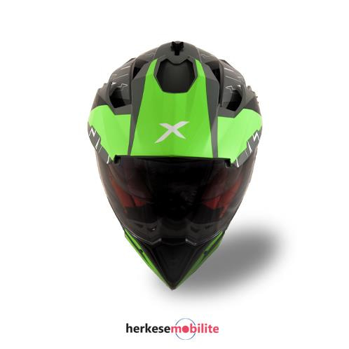 AXOR X-CROSS FLASH DUAL VISOR - COOL GREY GREEN / CGG- Extra Large (7501 5402 6200)