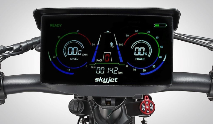 SKYJET TRVIII PRO W Çift Bataryalı 1000W Elektrikli BisikletSKYJET TRVIII PRO W ÇİFT BATARYALI 1000W ELEKTRİKLİ BİSİKLET AYNA ÇANTA VE EL GAZI HEDİYELİ
