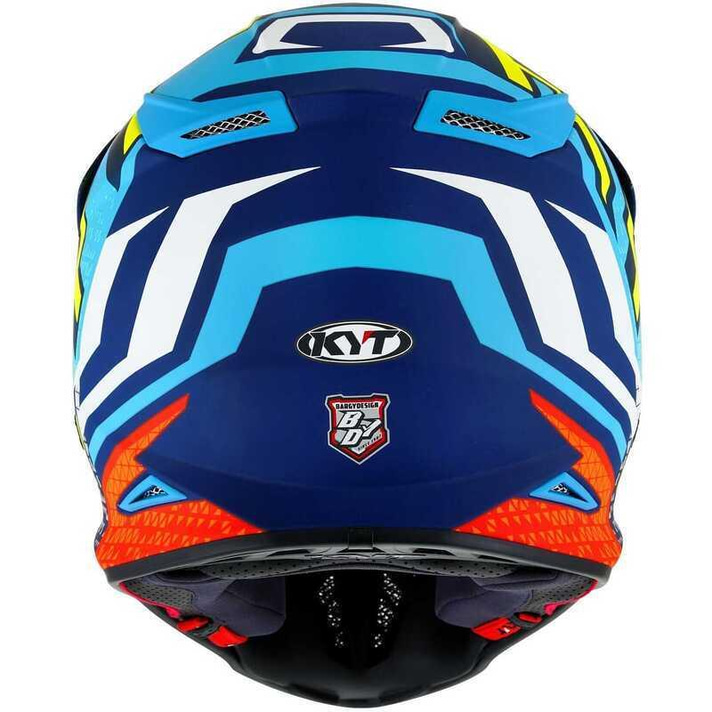 KYT SKYHAWK KASK HYPERFLOW MATT LIGHT BLUE / RED