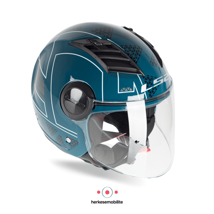 LS2 Airflow Linus Cobalt Açık Kask 