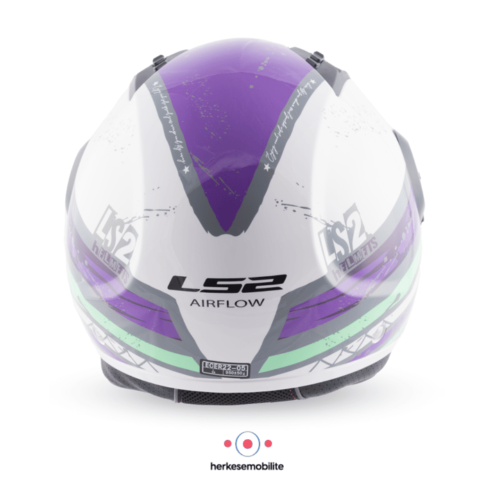 LS2 Airflow Ronnie Açık Kask Titanium-Mor