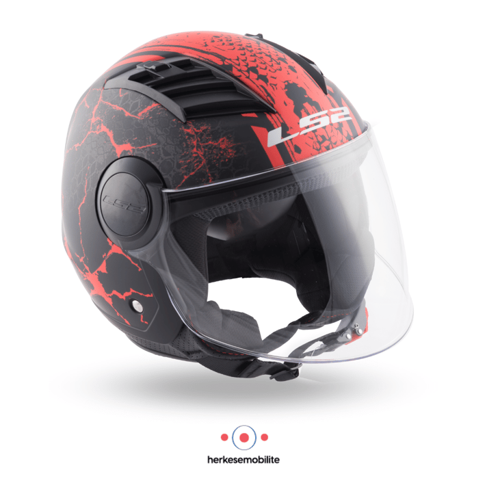 LS2 Airflow Snake Açık Kask Kırmızı
