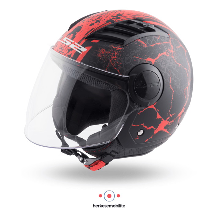 LS2 Airflow Snake Açık Kask Kırmızı