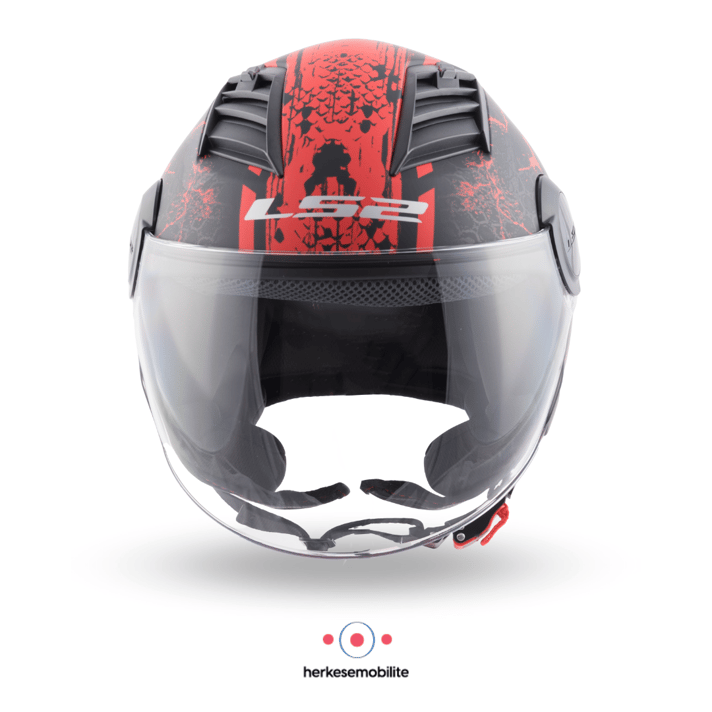 LS2 Airflow Snake Açık Kask Kırmızı