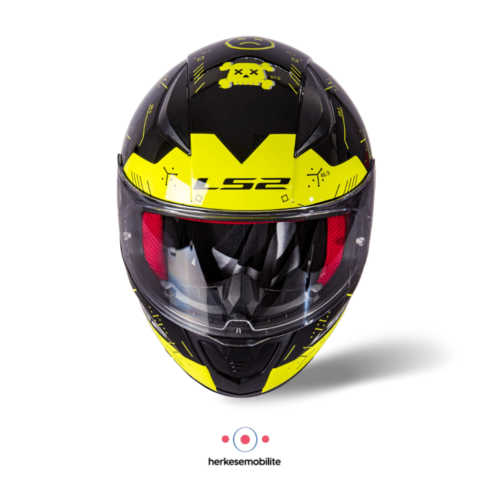 LS2 Rapid Player Kapalı Kask Neon Sarı-Siyah