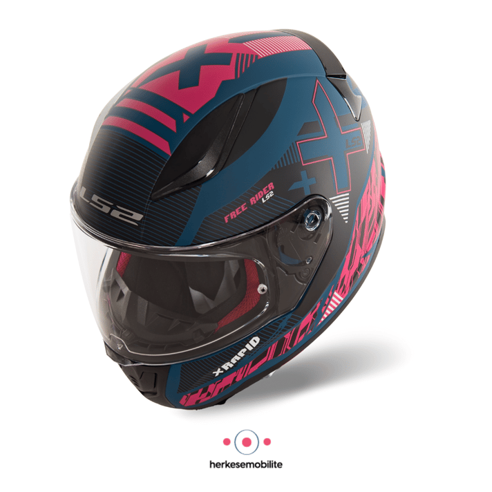LS2 Rapid Xtreet Kapalı Kask Mat Mavi-Mor