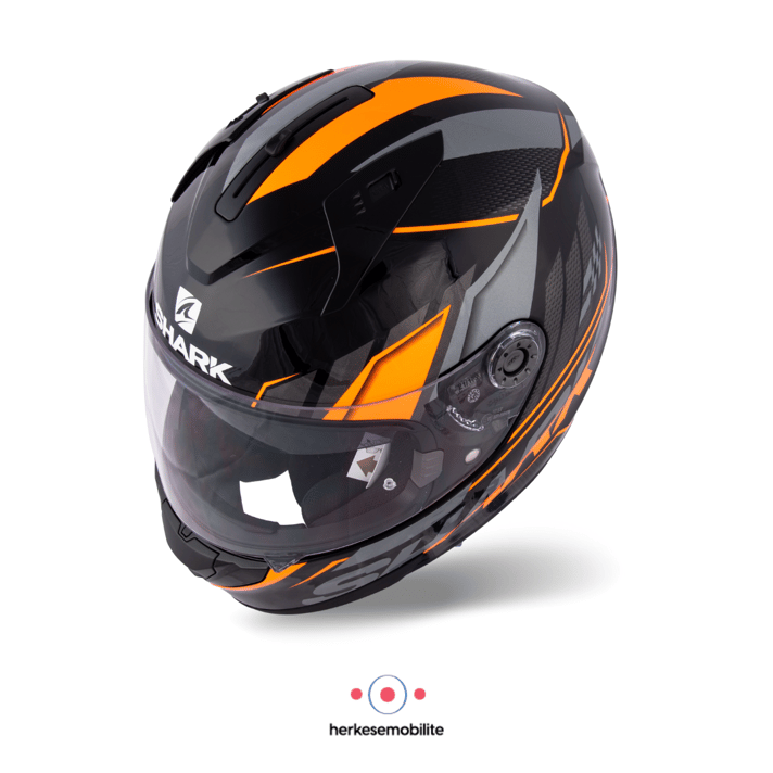 SHARK Rıdıll 1.2 Phaz Kapalı Kask Siyah-Turuncu