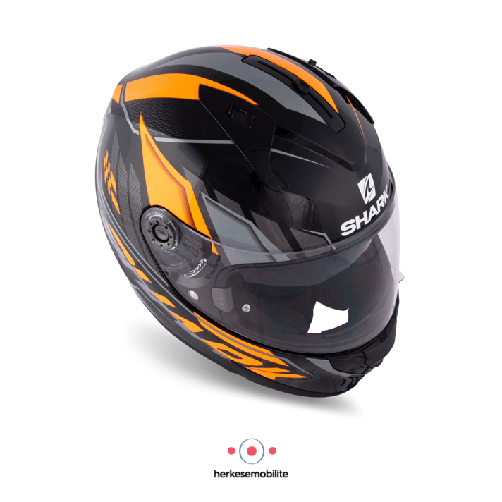 SHARK Rıdıll 1.2 Phaz Kapalı Kask Siyah-Turuncu
