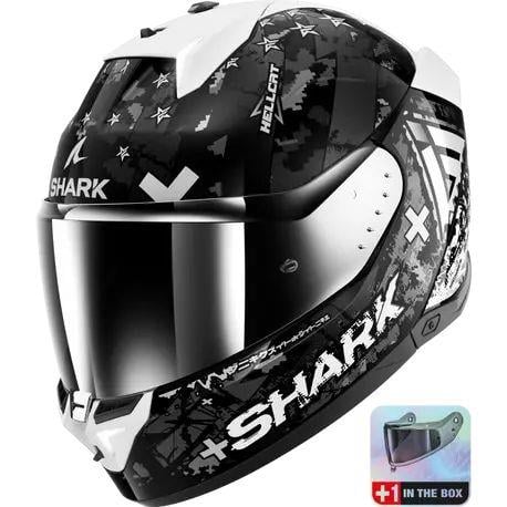 SHARK Skwal I3 Hellcat Kapalı Kask Siyah Gri Beyaz