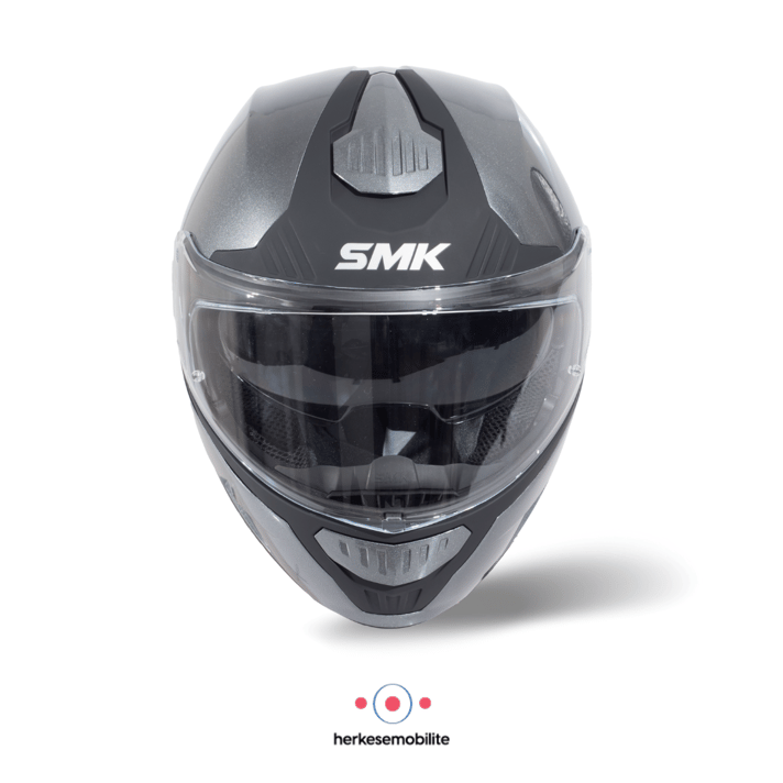 SMK Gullwing Blank Anthracite Çene Açılır Kask Antrasit Gri