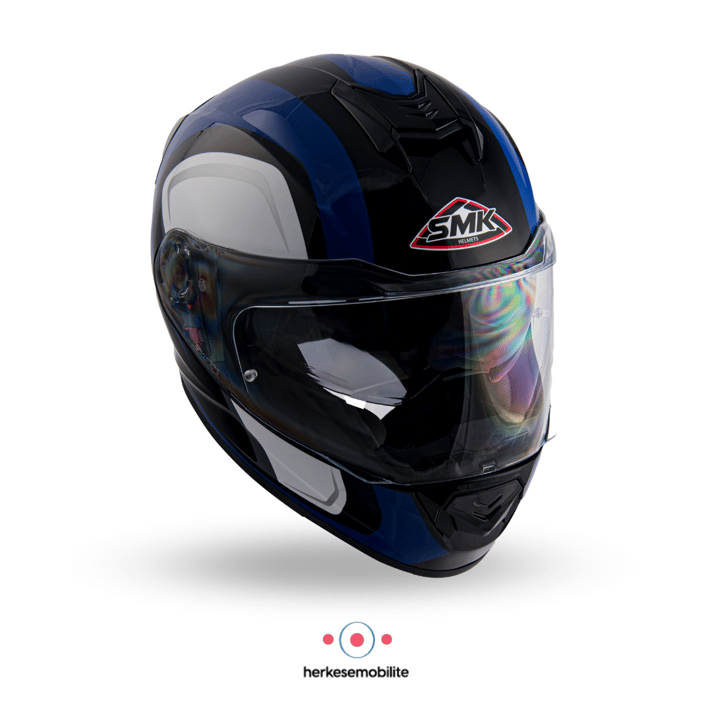 SMK Twister Twilight Kapalı Kask Mavi
