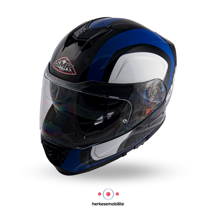 SMK Twister Twilight Kapalı Kask Mavi