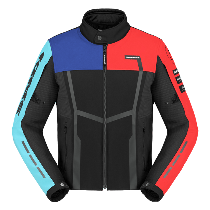 SPIDI MOTOJOY TEKSTİL CEKET SİYAH MAVİ KIRMIZI
