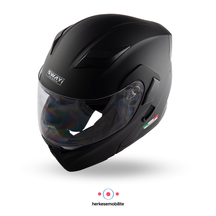 Sway jk902 Çene Açılır Kask Mat Siyah