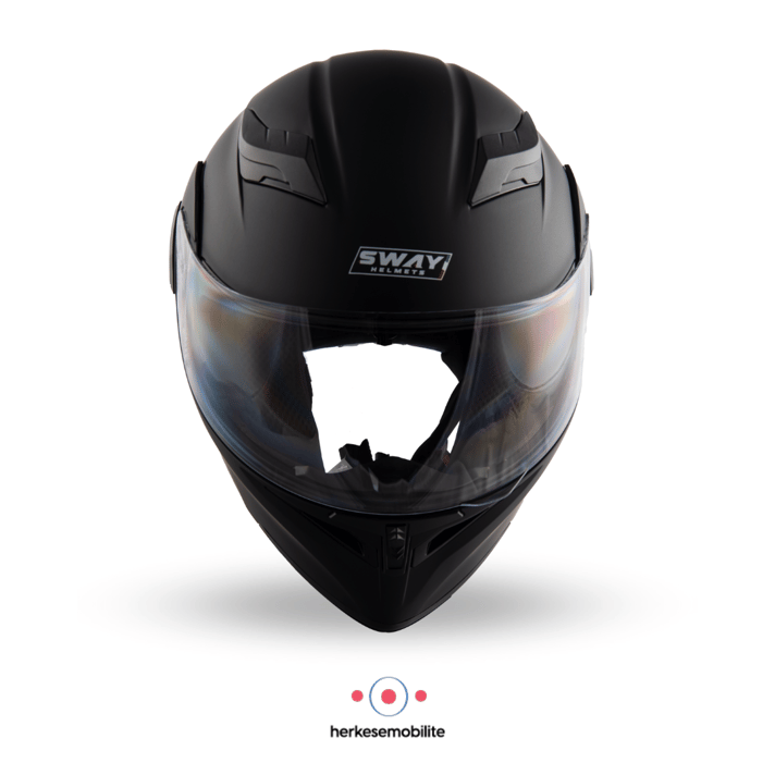 Sway jk902 Çene Açılır Kask Mat Siyah