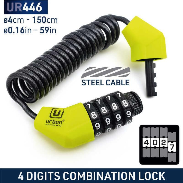 URBAN SECURITY UR446 ŞİFRELİ HALAT KİLİT