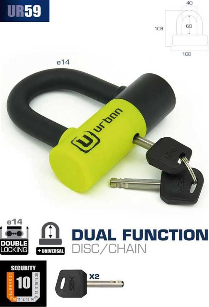 URBAN Security UR59 U Kilit 14MM