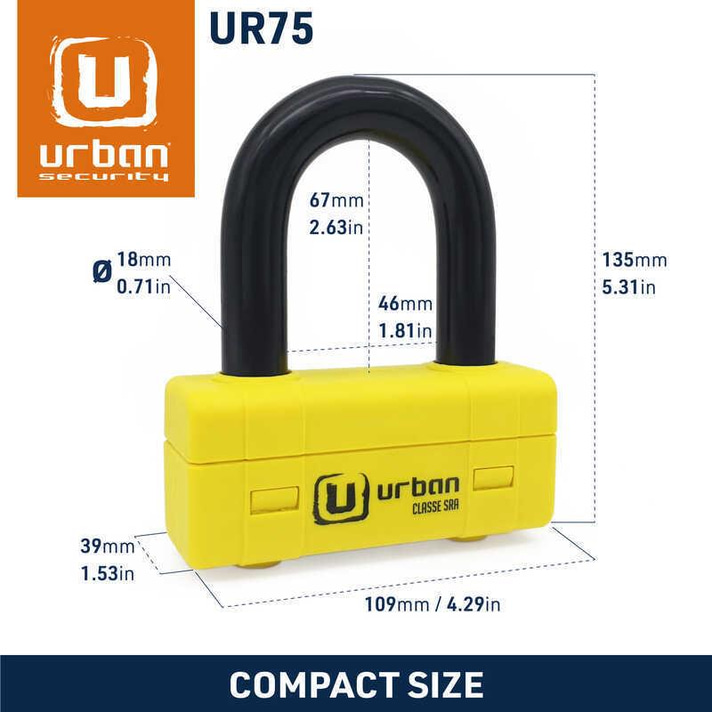 URBAN SECURITY UR74-120 13.5 MM 120CM SRA SINIFI KEMENT ZİNCİR KİLİT