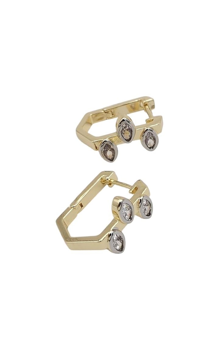 Taş Detaylı Bague Küpe