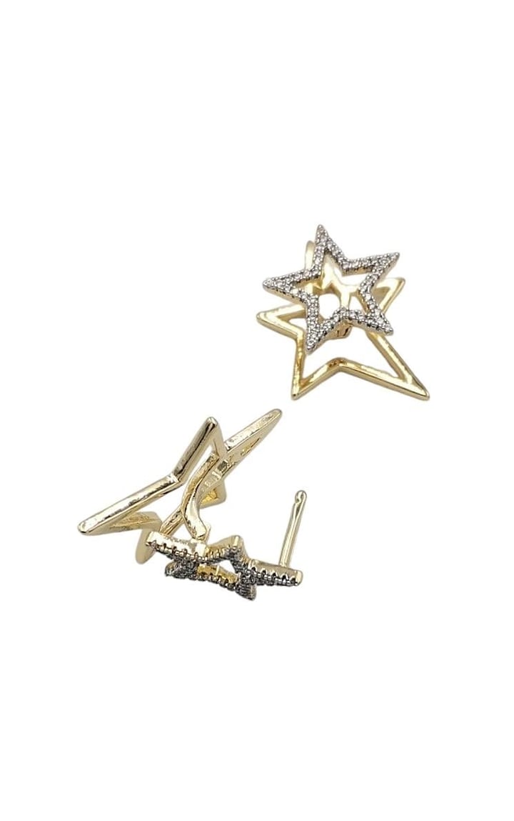 2 Renk Star Küpe