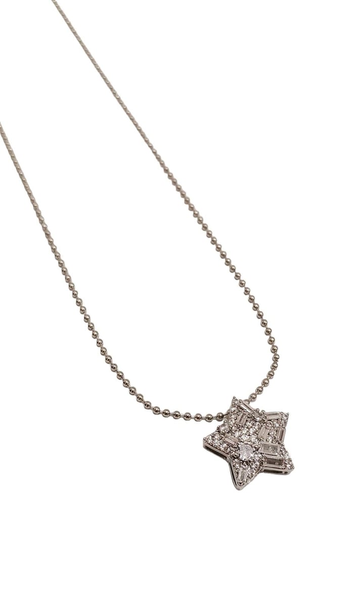 Baget Taşlı Star Topçuk Kolye