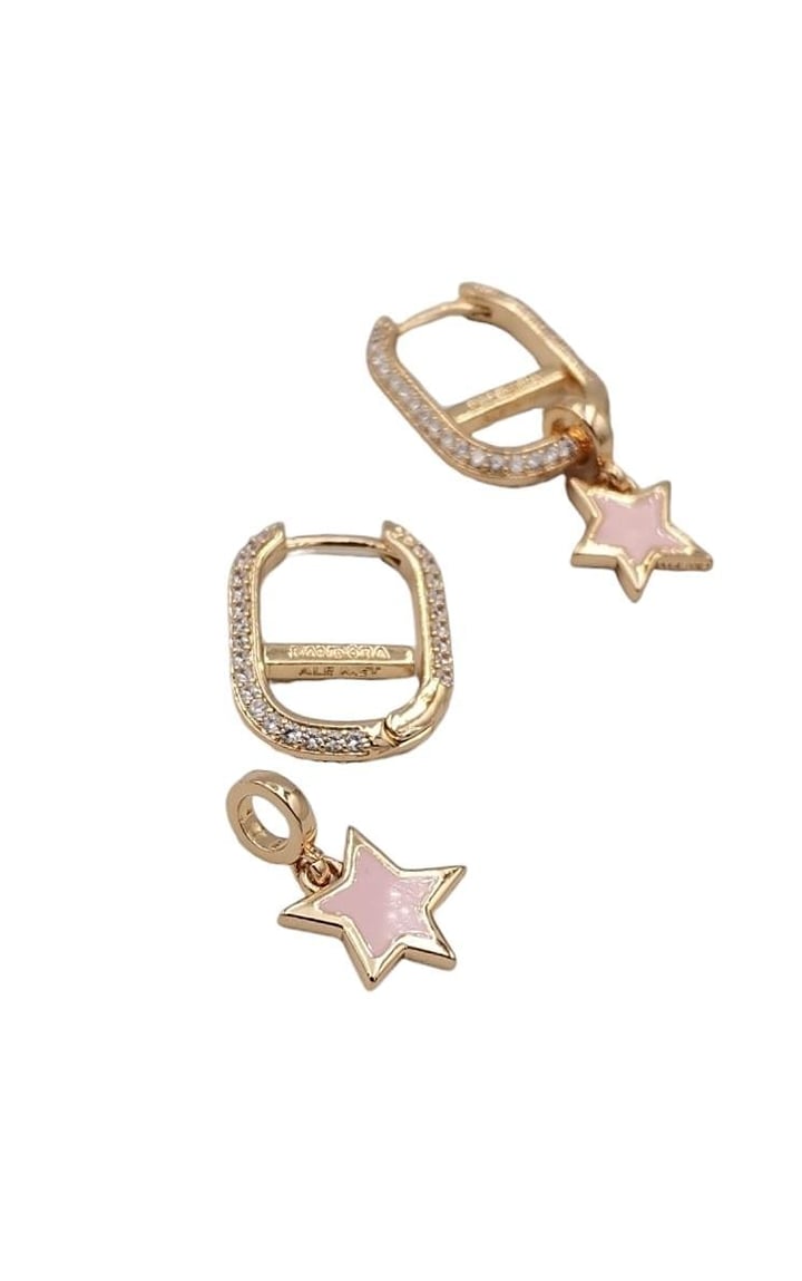 Pando Star Küpe - Pembe