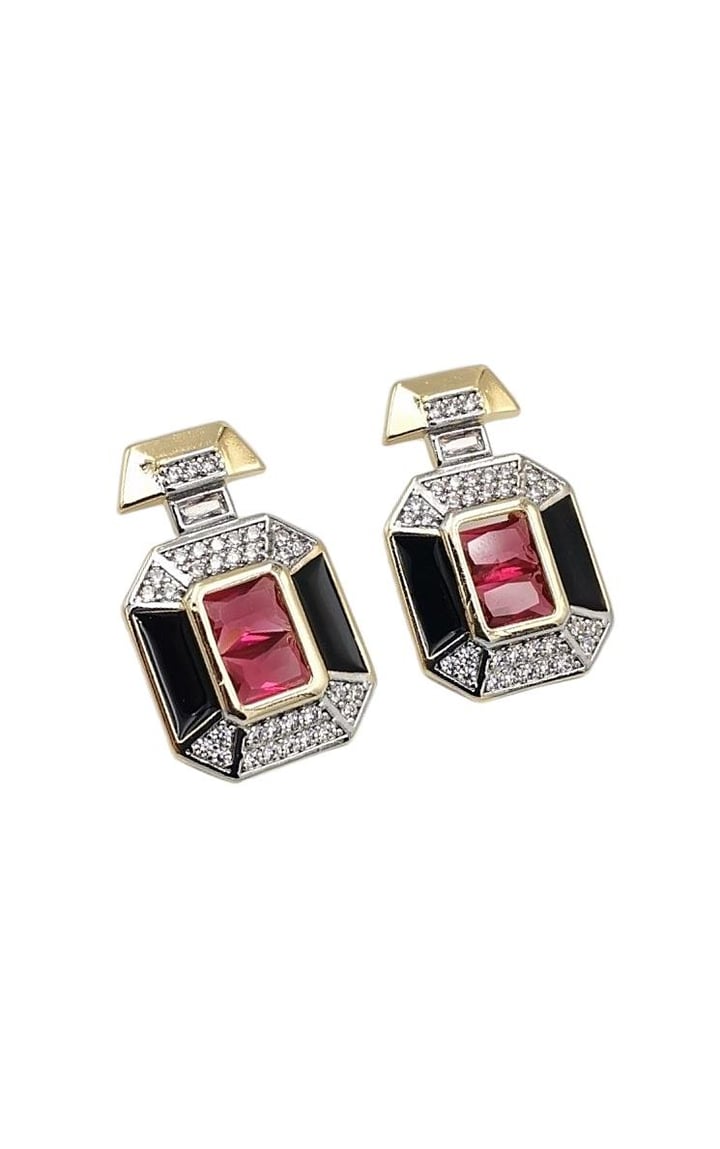 Ruby Baget Taşlı Mels Küpe
