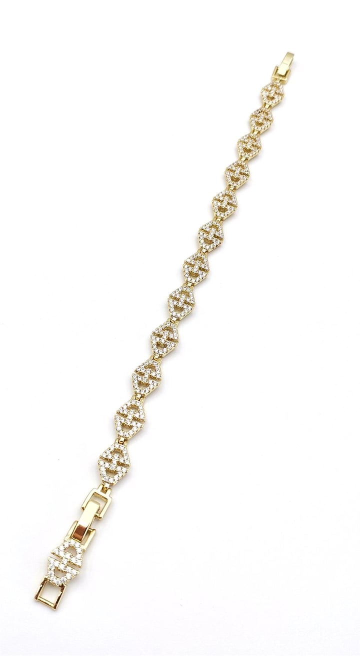 Vip Seri Gold Zirkon Bileklik
