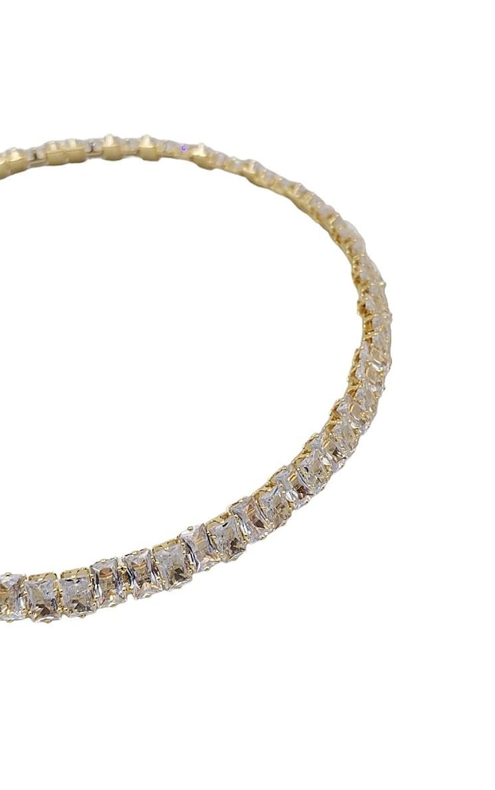 Zirkon Taşlı Choker Kolye